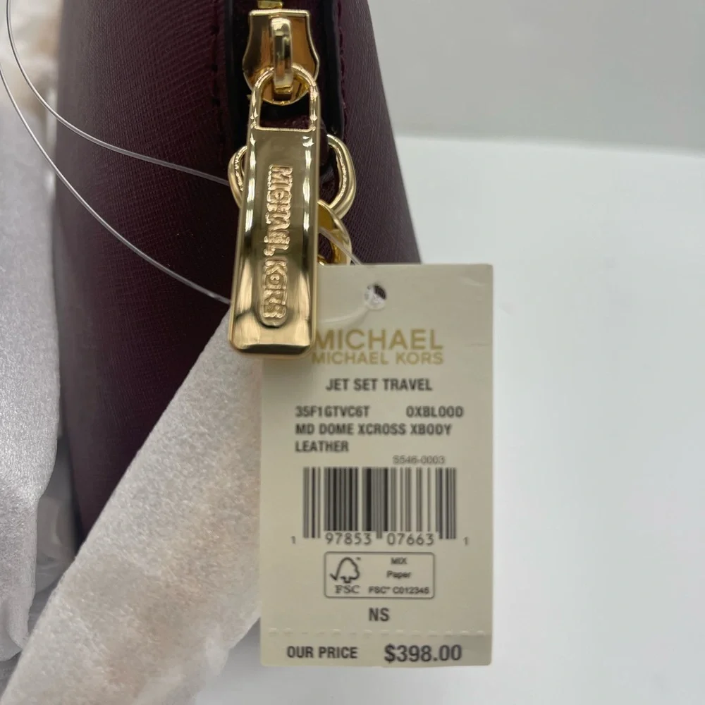 MICHAEL KORS Jet Set Travel Medium Dome Crossbody XCROSS XBODY Bag
Oxblood
NWT - Picture 8 of 16